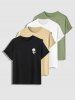 Casual Rose Print Short Sleeve T-shirt -  