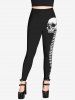 Gothic Skull Print Leggings -  