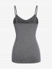 Plus Siz Ruched Backless Mock Buttons Cami Top -  