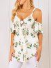 Flower Print O Ring Tank Top -  