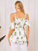 Flower Print O Ring Tank Top -  