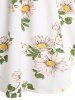 Flower Print O Ring Tank Top -  