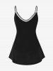 Plus Size Skull Letters Printed Graphic Tank Top -  