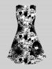 Gothic Anime Graffiti Print Tank Dress -  