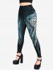 Gothic Wing 3D Jean Print Jeggings -  