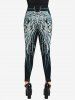 Gothic Wing 3D Jean Print Jeggings -  