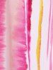 Haut Asymétrique Rayé Tordu Teinté de Grande Taille - Rose clair 4X | US 26-28