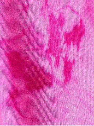 Plus Size Ruffles Tie Dye Chains Knitted Surplice Tank Top