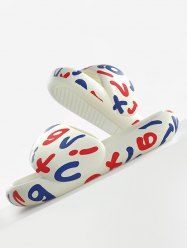 Pantoufles Nuage Motif de Lettre - Blanc EU (40-41)