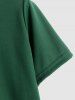 C'EST LA VIE PARIS Print Polo Collared Half Zip T Shirt -  