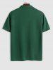 C'EST LA VIE PARIS Print Polo Collared Half Zip T Shirt -  