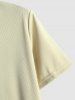C'EST LA VIE PARIS Print Polo Collared Half Zip T Shirt -  