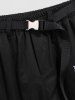 Short Cargo Motif de Lettre avec Multi-Poches - Noir XXL