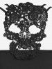 Gothic Skull-shaped Lace Back Cropped Bra Top -  