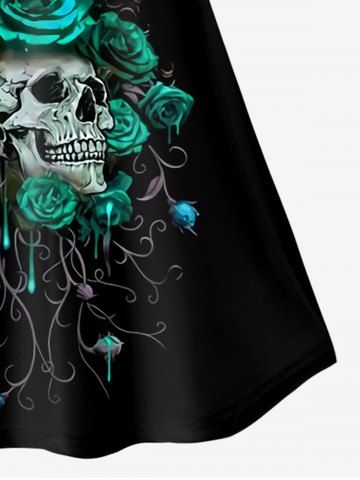 Gothic Rose Skull Print Cami Top (Adjustable Straps)