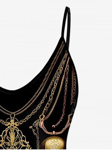 Gothic Skull Chain Print Cami Top
