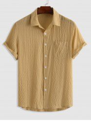 Crinkle Textured Short Sleeves Shirt -  