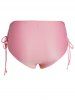 3 Pièces Ensemble de Bikini de Bain Tankini à Imprimé Coquille Etoile de Mer - Rose clair XXL
