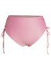 3 Pièces Ensemble de Bikini de Bain Tankini à Imprimé Coquille Etoile de Mer - Rose clair XXL