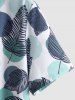 Polka Dots Palm Pattern Short Sleeves Shirt -  