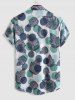 Polka Dots Palm Pattern Short Sleeves Shirt -  