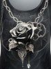 T-shirt Gothique Rose Chaîne Imprimée - Noir 1X | US 14-16