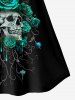 Gothic Rose Skull Print Cami Top (Adjustable Straps) -  