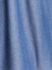T-shirt Panneau en Dentelle Contrasté à Epaule Dénudée de Grande Taille - Bleu L | US 12