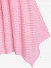 Plus Size Twist Cold Shoulder Handkerchief Textured Tee -  