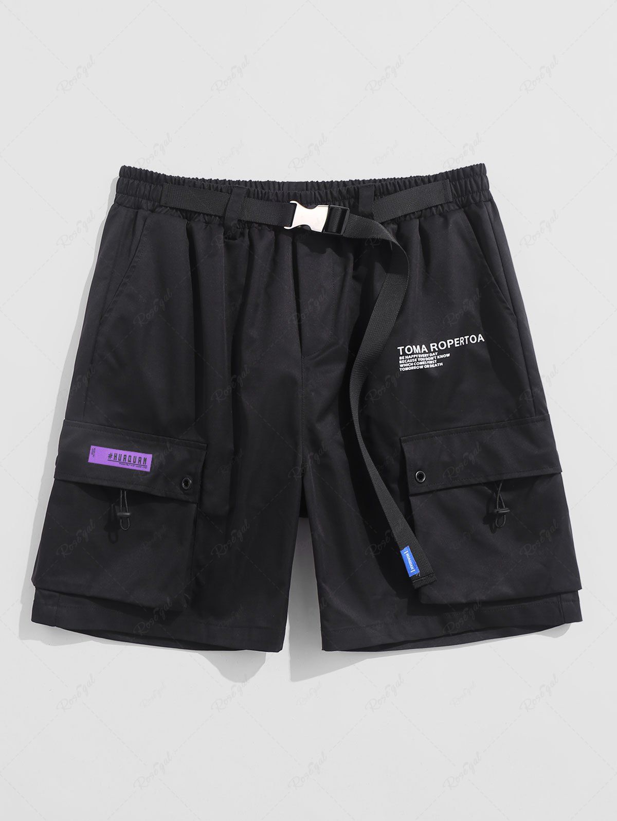 Latest Letter Pattern Multi Pocket Design Cargo Shorts  