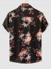 Fresh Style Flowers Pattern Short Sleeves Shirt -  
