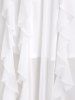 Maxi Robe de Mariage Croisée en Dentelle en Mousseline de Grande Taille à Volants - Blanc M | US 10