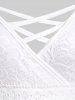 Plus Size Lace and Chiffon Ruffled Crisscross Maxi Sleeveless Wedding Dress -  