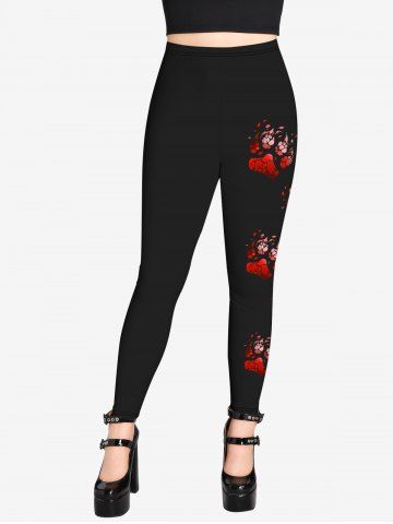 Gothic Cat Paws Print Leggings