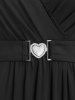Plus Size Keyhole Lace Frill Mesh Flutter Sleeves A Line Midi Dress -  