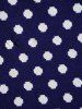 Plus Size Polka Dot Square Collar Short Sleeve Blouse -  