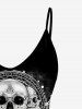 Haut à Bretelles Réglable Gothique Imprimé Crâne (Débardeur) - Noir 1X | US 14-16