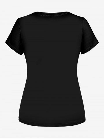 Gothic Beauty Wing Print T-shirt