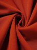 Plain Color Mock Button V Neck Short Sleeve High Waisted A Line Mini Dress -  