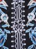 Flower Print Plunging Neck Padded Boyleg Tankini Swimwear -  
