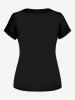 T-shirt Aile de Beauté Gothique Imprimé - Noir M