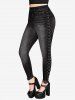 Gothic 3D Jean Print Jeggings -  