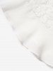 Colored Feather Print Lace Panel Scalloped V Neck A Line Mini Dress -  