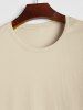 Plain Color Basic Short Sleeves T-shirt -  