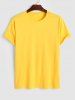 Plain Color Basic Short Sleeves T-shirt -  