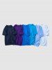 Plain Color Basic Short Sleeves T-shirt -  