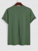 T-shirt de Base Simple à Manches Courtes - Vert clair M