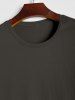 T-shirt de Base Simple à Manches Courtes - Café profond XL