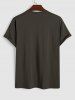 T-shirt de Base Simple à Manches Courtes - Café profond XL