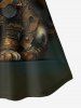Gothic Steampunk Cat Print Cami Top (Adjustable Straps) -  